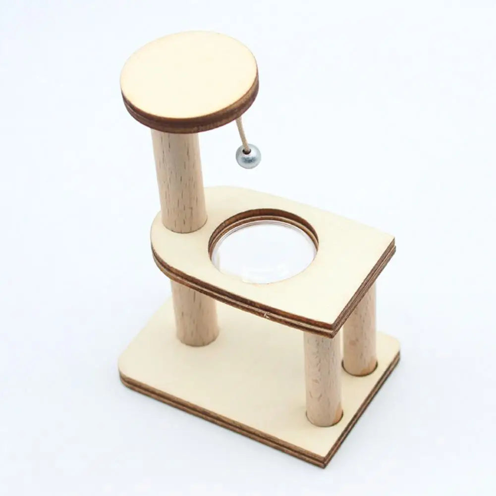 Small Cat Figurines for Dollhouse Miniature Wooden Cat Climbing Frame Pet Cat Tree Tower Toys for Dollhouse Decoration Small