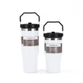 600/890ML Stainless Steel Thermos Mug With Straw Keeps Cold and Heat Thermal Mug  Car Insulated Flask Water Tumbler for Outdoor