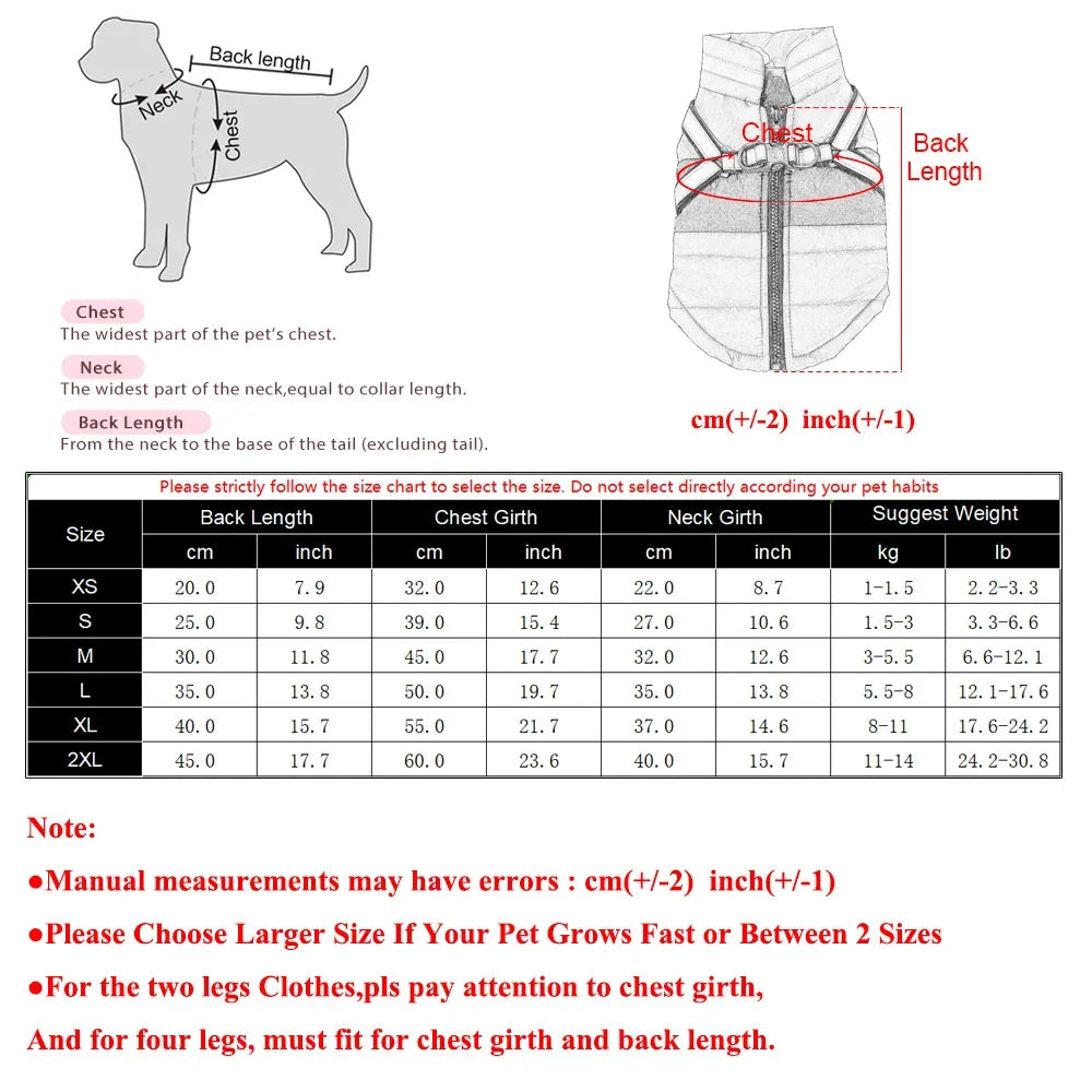 Dog Coat With Harness Winter Warm Dog Clothes For Small Medium Dogs Cats Windproof Cat Clothing Chihuahua Yorkshire Pet Jacket