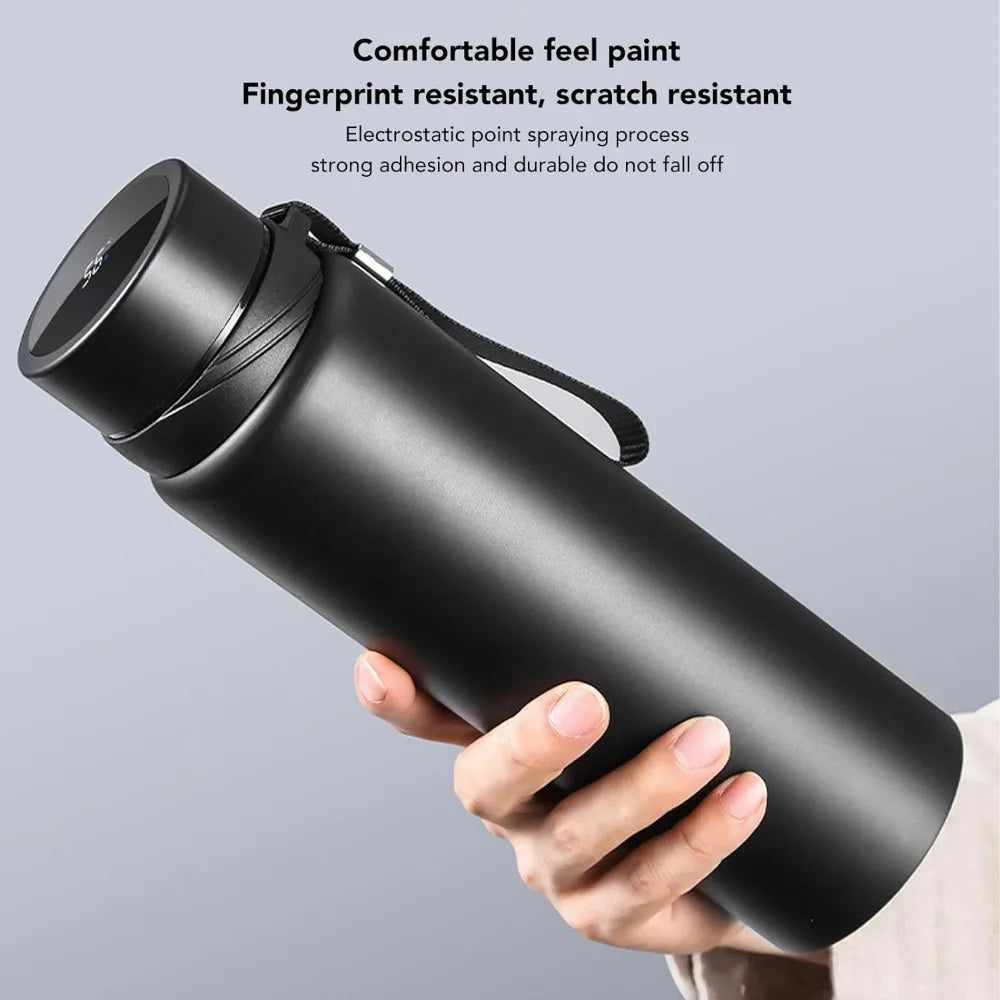 1000ml Stainless Steel Insulated Water Bottle, Keeps Drinks Hot or Cold for Hours with Lid Intelligent Water Cup Drinkware