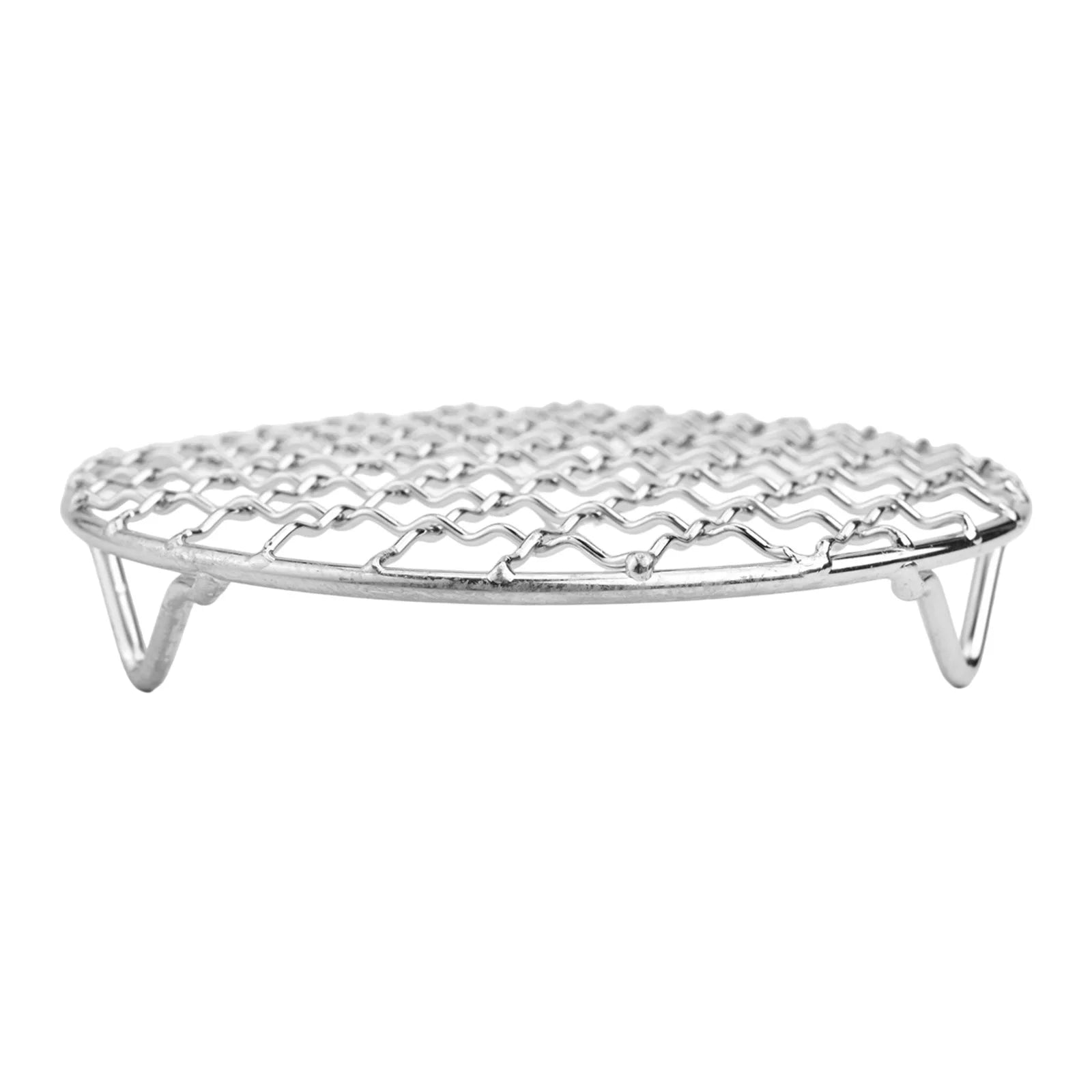 13-35cm Stainless Steel Round Bbq Net With Foot Barbecue Round Cooling Baking Rack Camping Outdoor Mesh Wire Net