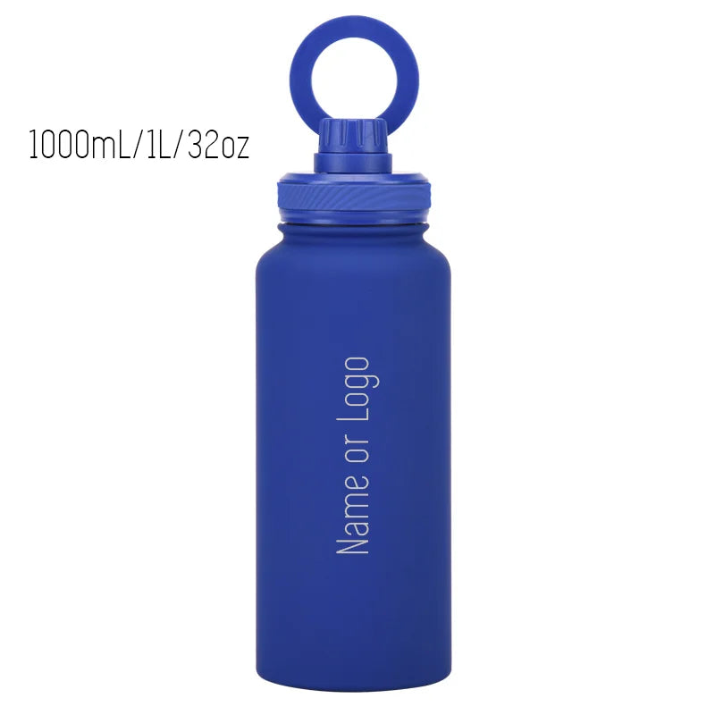 PuraCool Custom Water Bottle with Phone Holder 1000ML 32oz Magnetic Tumbler Name Personalized
