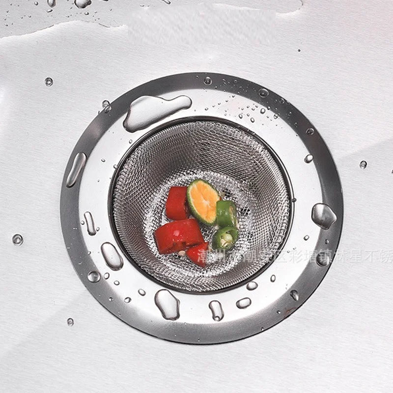 Stainless Steel Sink Drain Strainer for Kitchen Bathroom Metal Mesh Sink Drain Hole Strainer Trap Filter Floor Drain Cover