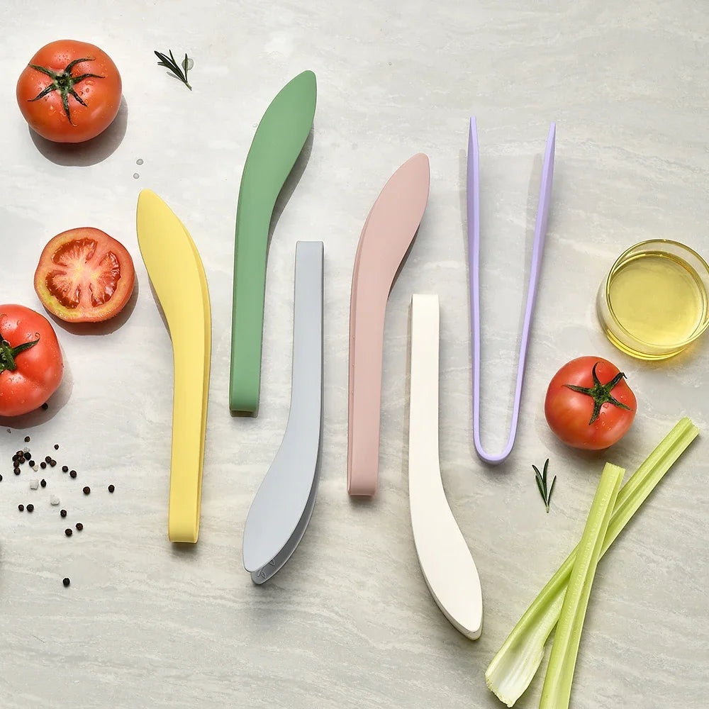 1Pcs Silicone Grill Tongs Non-Stick Food Bread Clip Heat Resistant BBQ Salad Cooking Serving Clamp Clip For Kitchen