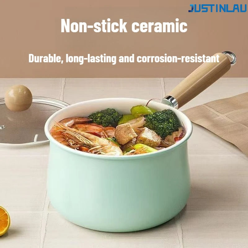 JUSTINLAU 20cm Diameter Non Stick Pan Eco-Friendly Suitable for Outdoor Use in The Home utensílios de cozinha cooking pot