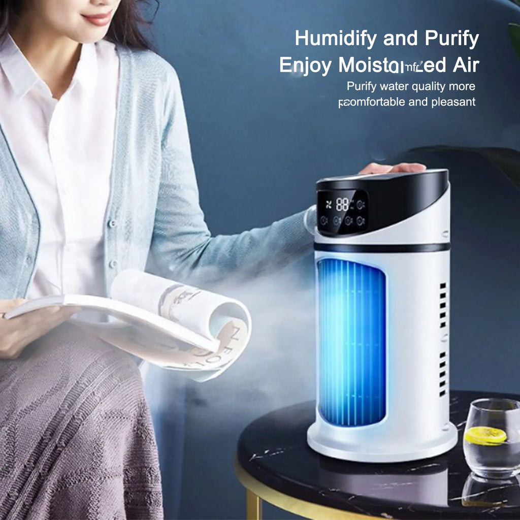 Portable Mini Air Conditioner Mobile Multifunction Air Cooler Fan Water Cooling Fan for Office Home Mini Air Conditioner