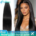 Tape In Hair Extensions Remy Human Hair 24 Inch Straight Human Hair Extensions Natural Invisible Seamless Tape Hair Extensions