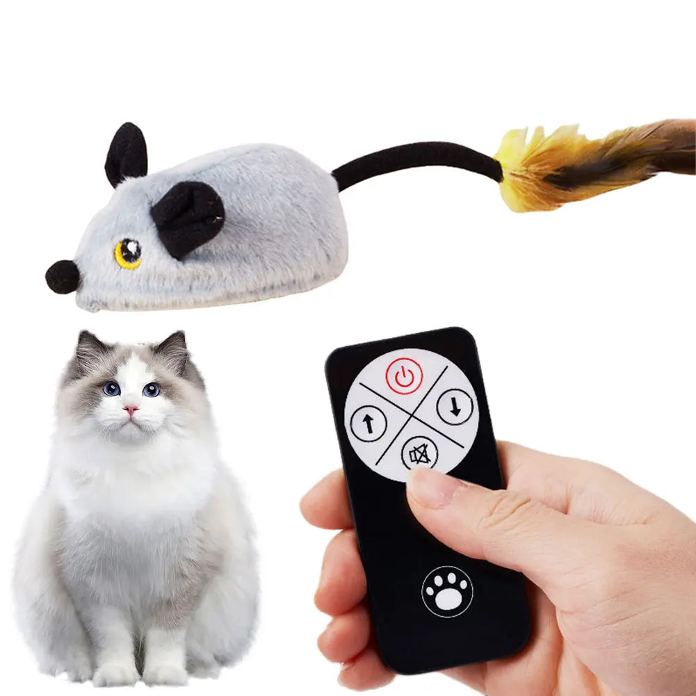 Interactive Cat Toy Electronic Mouse Moving Cat Toys Mice Moving Toy Moving Cat Mouse Toy for Cat Self Play Exercise