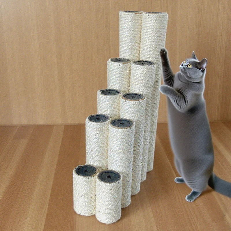 Cat Scratching Post for Cat Tree Tower DIY Cat Climbing Frame Replacement Post Sisal Rope Entangle Kitten Toy Scratch Furniture