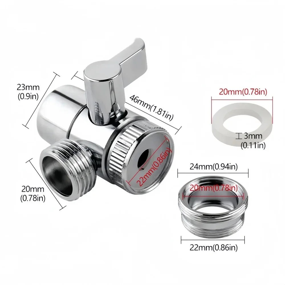 Faucet Switch Adapter Zinc Alloy/Plastic Kitchen Sink Splitter Diverter Valve Water Tap Sprayer Connector Bathroom Accessories
