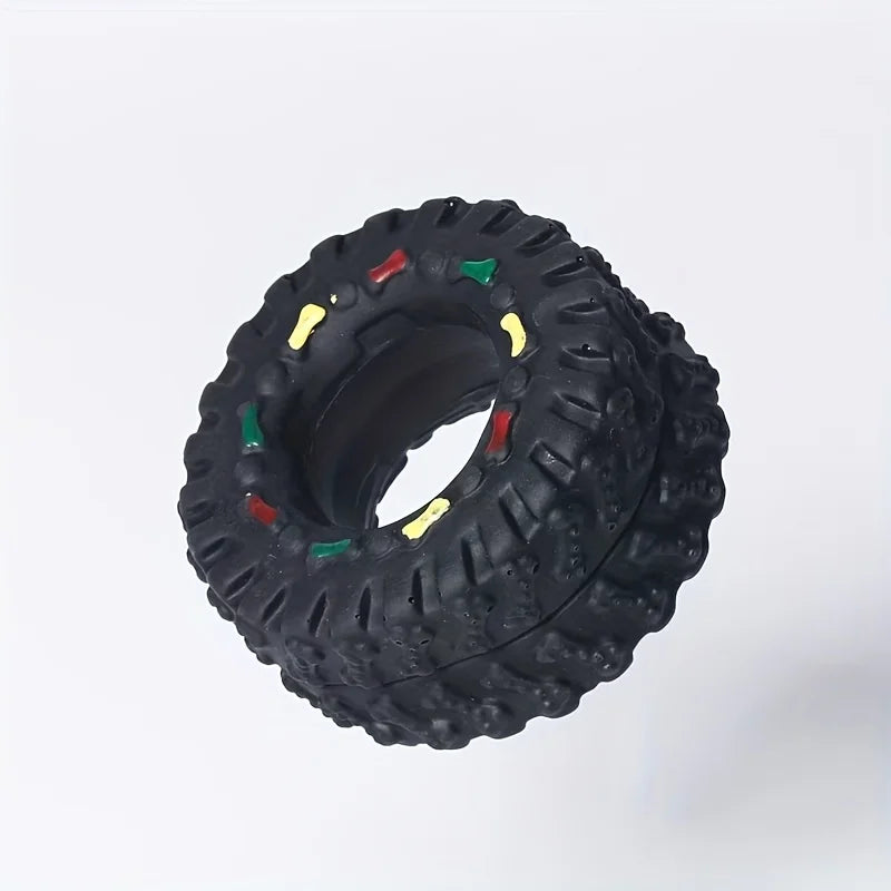 1pc Durable Dog Chew Wheel Toy Chew-Resistant Interactive Sound Teeth Training Supplies Suitable for Puppies Small Medium Dogs