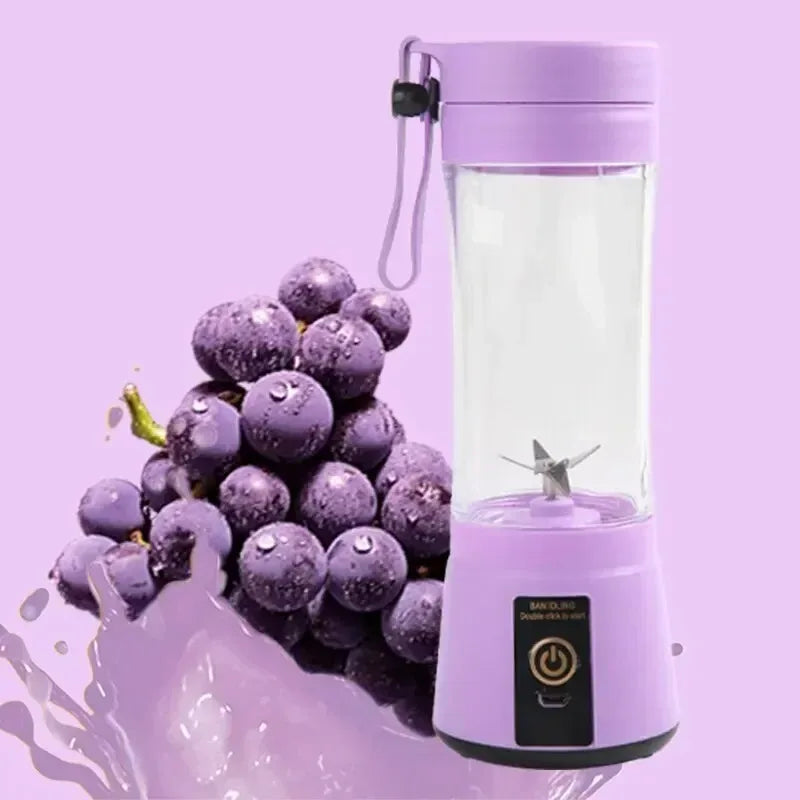 Home Portable Carrying Electric Juice Extractor Cup Usb Charging Automatic Mini Juice Extractor Cup 6 Leaf Blade Head