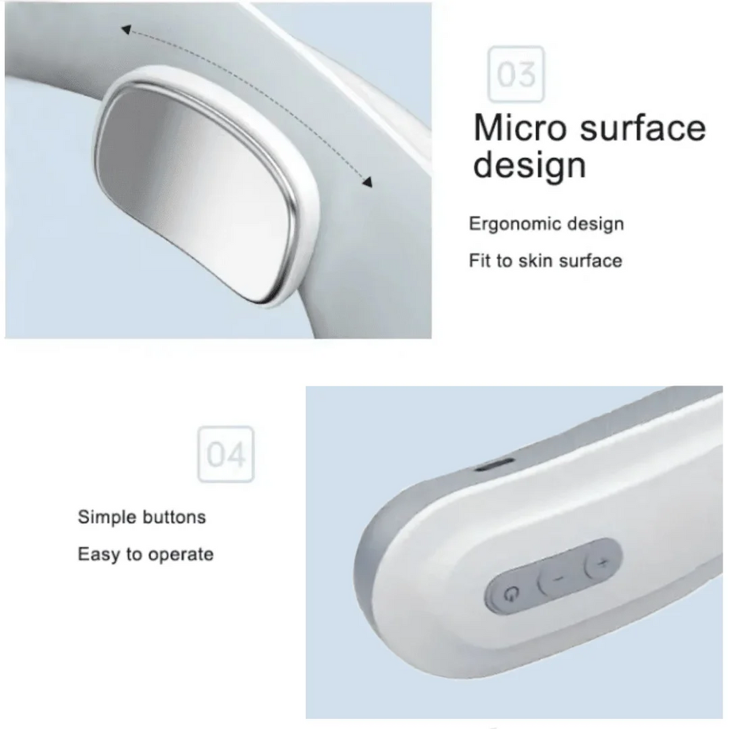 Four heads Adjustable USB Charging Neck Massager Heating Function Breathing Light For Neck Pain Relief And Relaxation