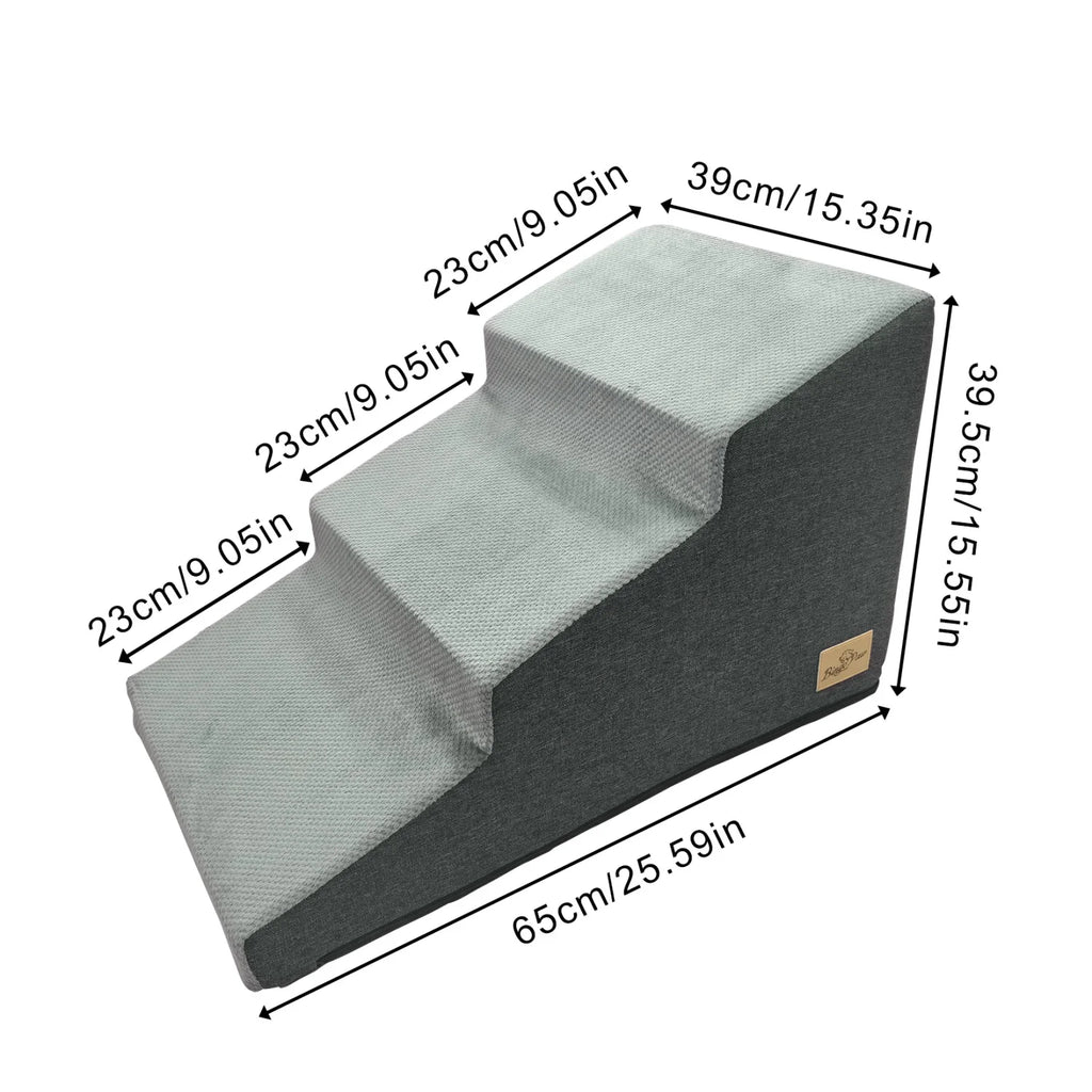 3/4 Steps High Density Foam Dog Stairs Ramps, for High Beds and Sofa, Non-Slip Pet Steps Sofa Bed Ladder, with Washable Cover