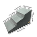 3/4 Steps High Density Foam Dog Stairs Ramps, for High Beds and Sofa, Non-Slip Pet Steps Sofa Bed Ladder, with Washable Cover
