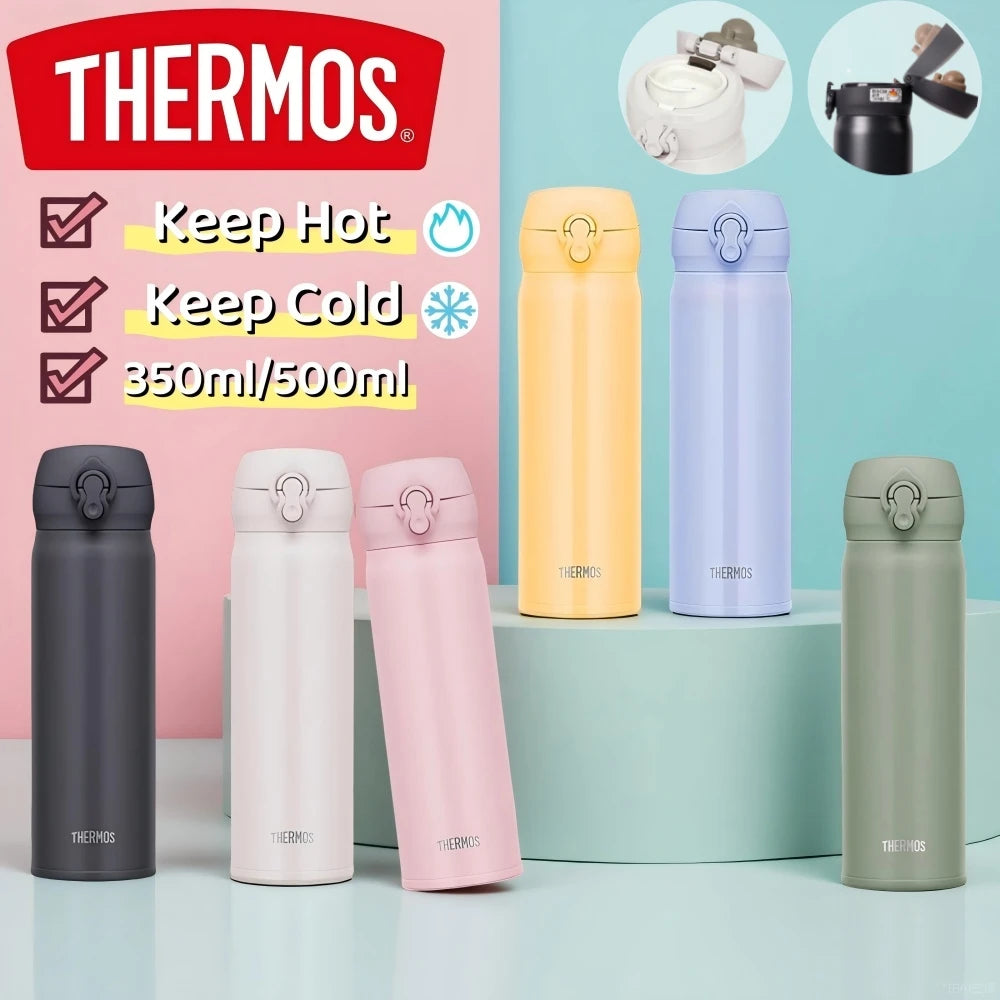 THERMOS Bottle 350/500ml Thermal Mug Stainless Steel Vacuum Flasks,6 H Keep Hot Cold, Leakproof Coffee for Office Outdoor Travel