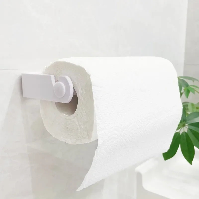 Adhesive Toilet Paper Holder Kitchen Roll Towel Rack Napkin Dispenser Absorbent Stand Tissue Hanger Bathroom Accessories