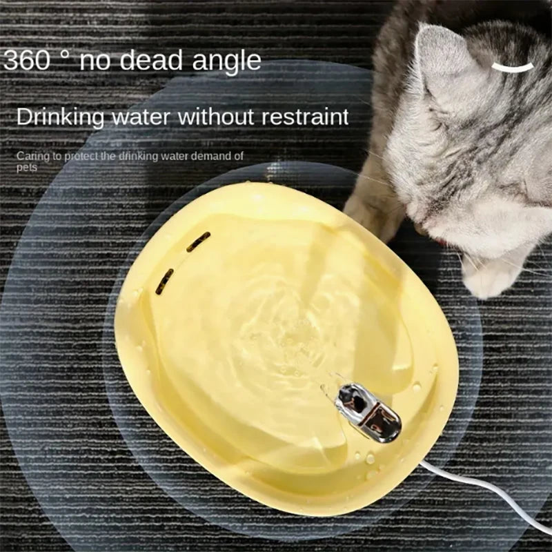 Silent pet drinking fountain cat double filtered live water automatic drinking fountain intelligent water feeding equipment