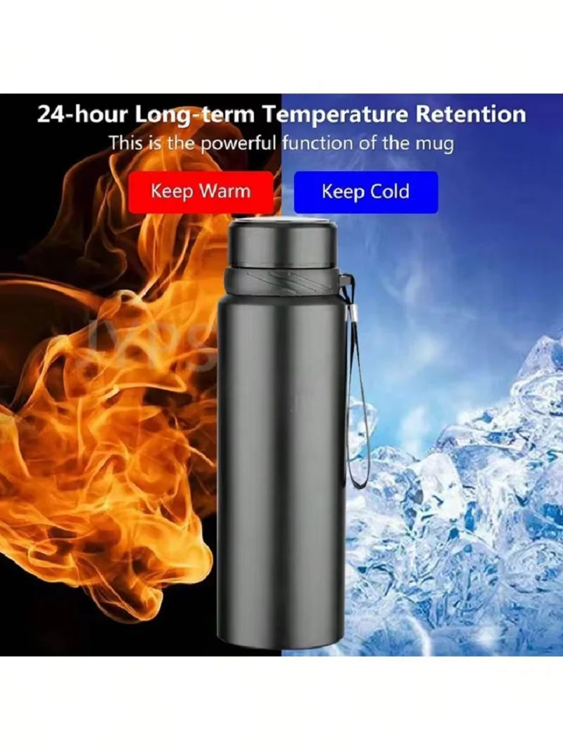 1L Thermal Water Bottle Keep Cold and Hot Thermos for Water Tea Coffee Vacuum Flasks Car Stainless Steel Insulated Bottle