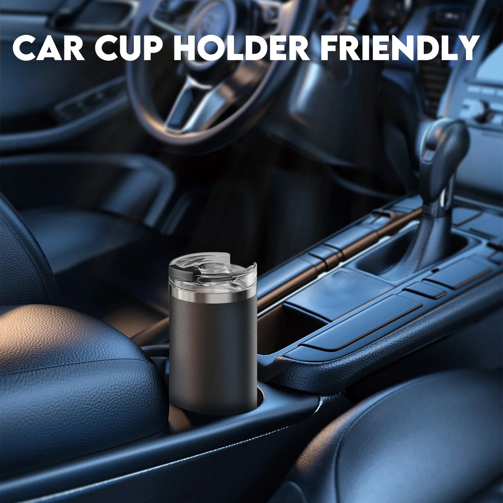 FEIJIAN-Stainless Steel Coffee Tumbler, Thermos Cup, Portable Travel Mug, Coffee Cup with Straw, 16 oz, 20oz