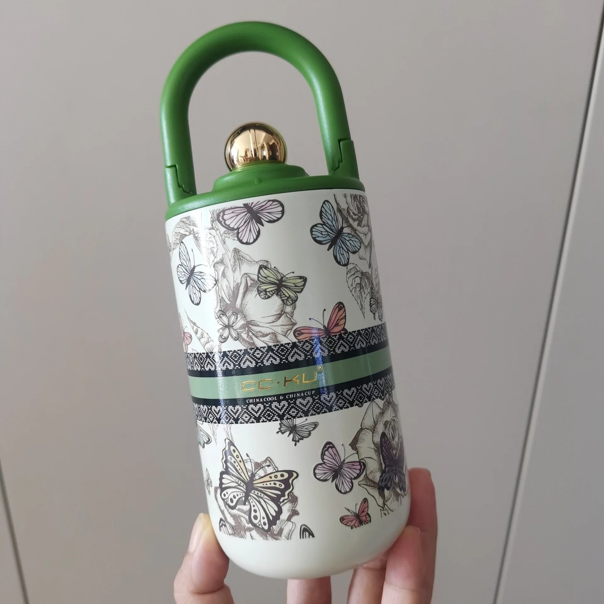 NEW 400ml Xiaoxiangfeng Thermos Stainless Steel Insulated Cup  Handheld Straw Retro Cute High Appearance Water Bottle Gifts