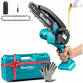 SEESII 6''Cordless Mini Chainsaw 15.2cm Electric Saw Rechargeable Woodworking Garden Pruning Saw for Makita 18V Battery pin