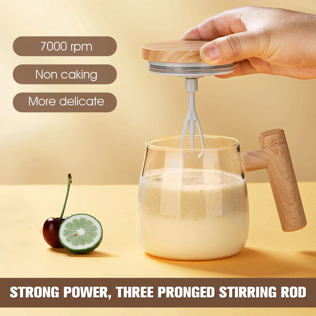 400ml Automatic Self Stirring Cup Electric High Speed Mixing Coffee Mug Glass Protein Powder Milkshake Stirrers Office Home Gym