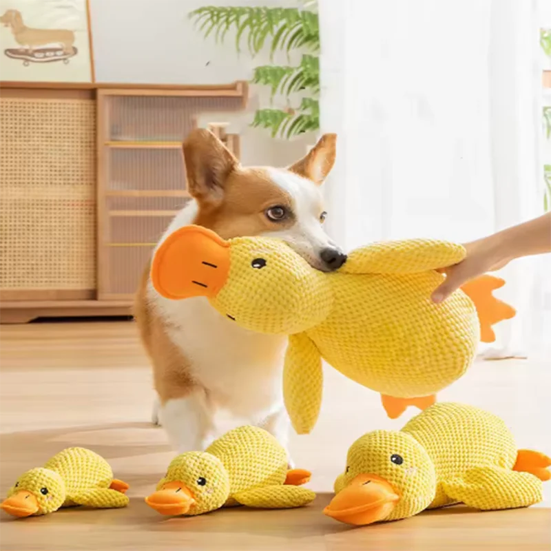 Cute dog Toy Duck-shaped Bite Resistant Grinding Teeth Cleaning Large Dog Interactive Entertainment Puppy Boredom Plush Toy