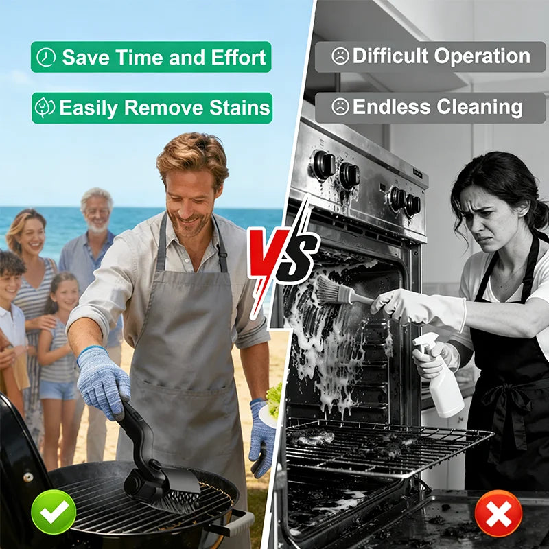 BBQ Grill Brush 3-Speed Settings Electric Grill Brush,180° Adjustable Head,90 Mins Grill Cleaner for Outdoor Griddles Smokers
