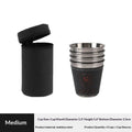 4Pcs/Set Travel Cups Stainless Steel Cup With PU Leather Portable Coffee Wine Beer Whisky Cup Camping Tableware Outdoor