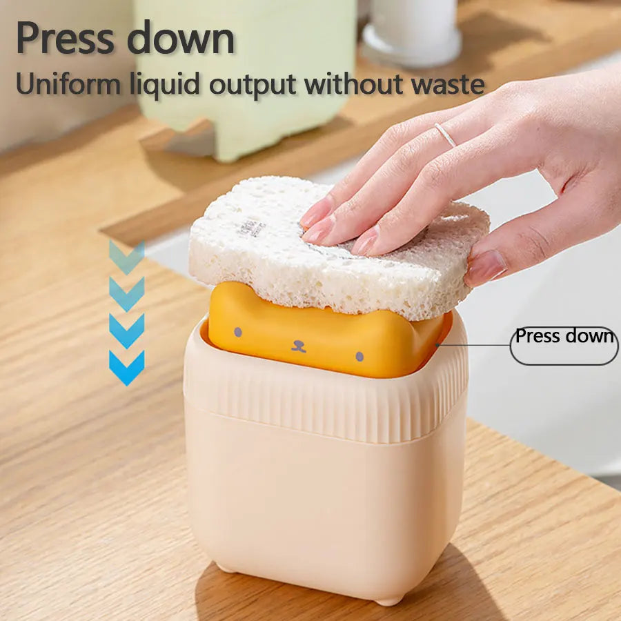 Press Type Soap Dispenser, Kitchen Detergent Press Dispenser, Manual Dispenser, Sponge Press Soap Dispenser