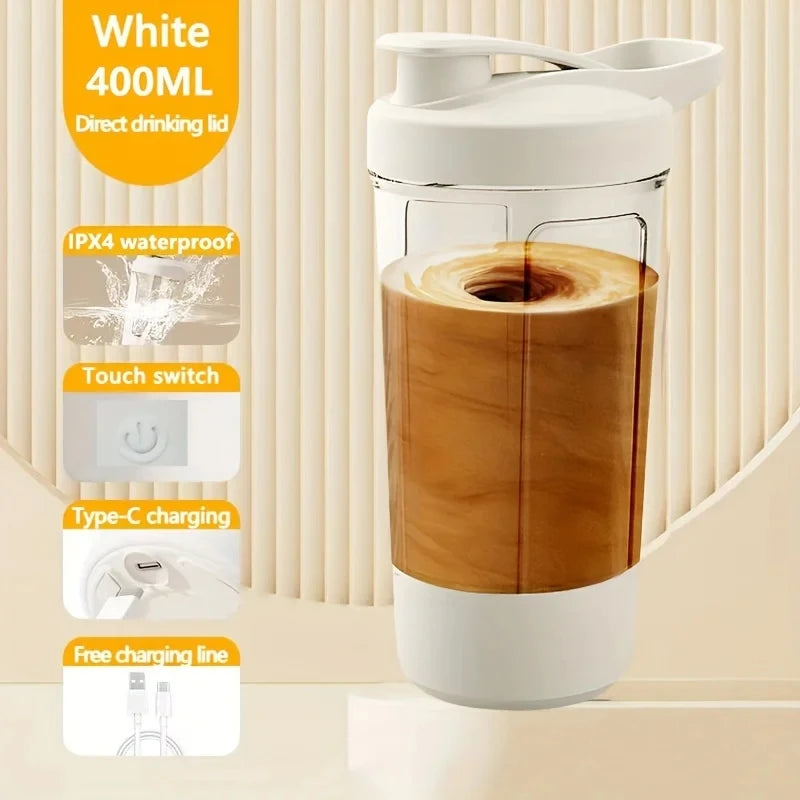 HOMEFISH 1 Piece/13.53 Oz Portable Charging Electric Stirring Cup Automatic Self Mixing Cup-Sports Cup with Electric Stirring