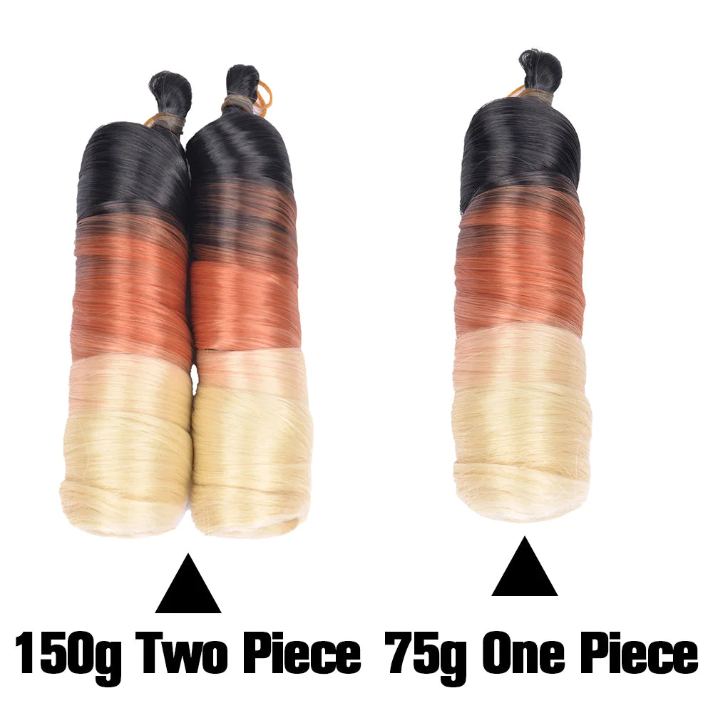 Loose Wave Braiding Hair Extensions Synthetic Spiral Curls Braids Hair Pre Stretched Bouncy Braid 24" French Curls Braiding Hair