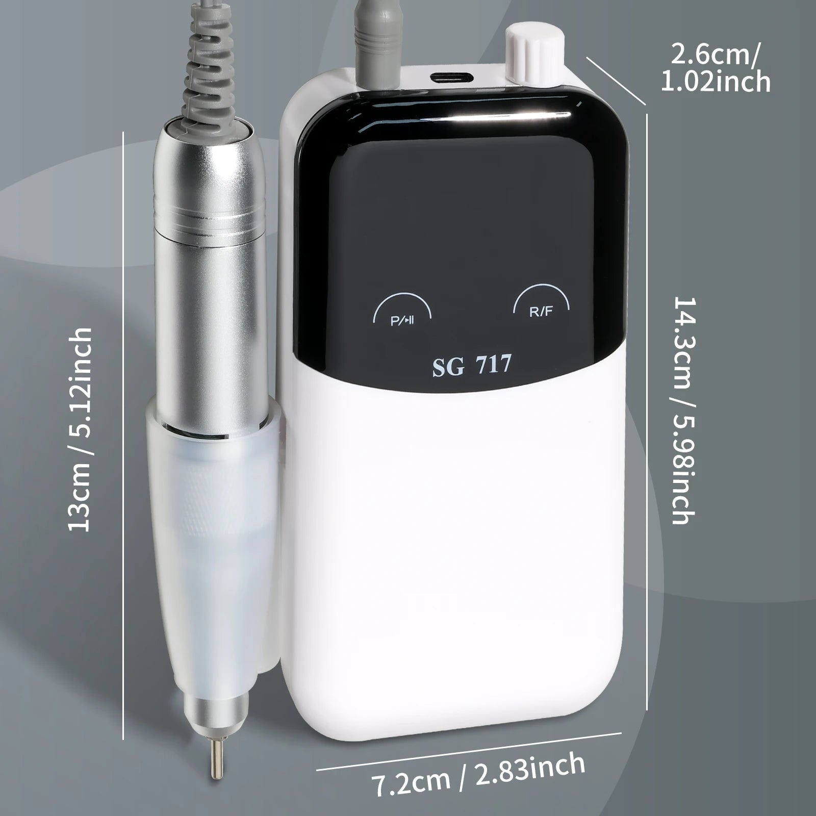Professional 45000RPM Electric Nail File Gel Nail Polishing Machine Rechargeable Low Noise Nail Sander File For Manicure Salon