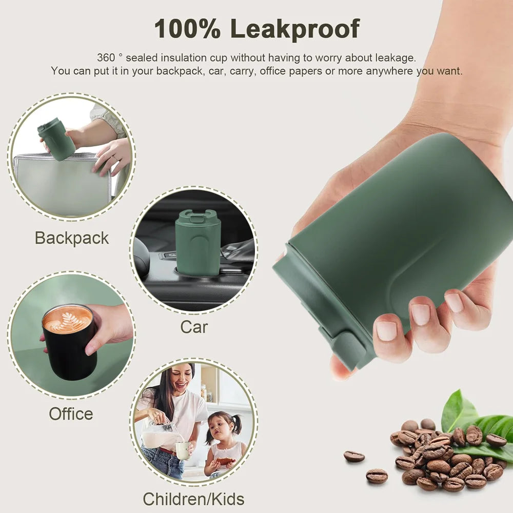 Thermos Bottle Mini Thermal Water Bottle Travel Insulated tumber Cup Coffee Mug Camping Stainless Steel Double Wall Leak Proof