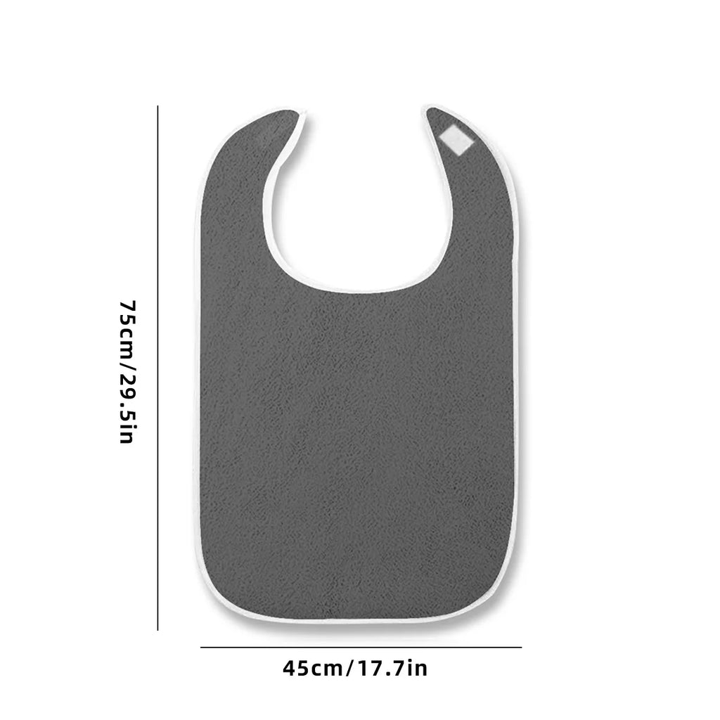 Adult Bibs for Eating Unisex Dining Clothing Protectors for Elderly and Adults Adjustable Machine Washable Towel Mouth Wipe