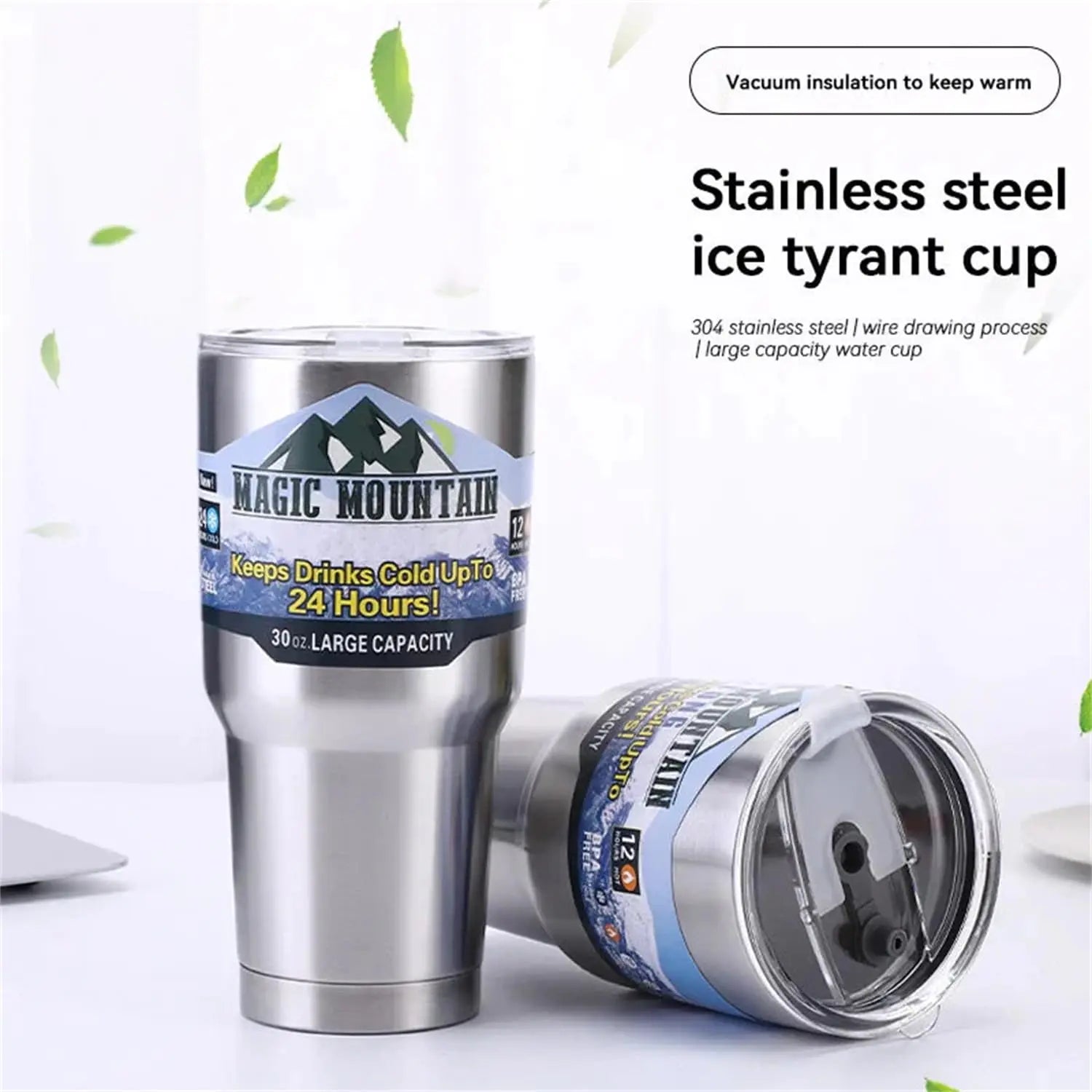 30Oz Stainless Steel Car Cup Thermos Flask Coffee Beer Juice Mugs New Fashion For Men Office Birthday Gift General Household