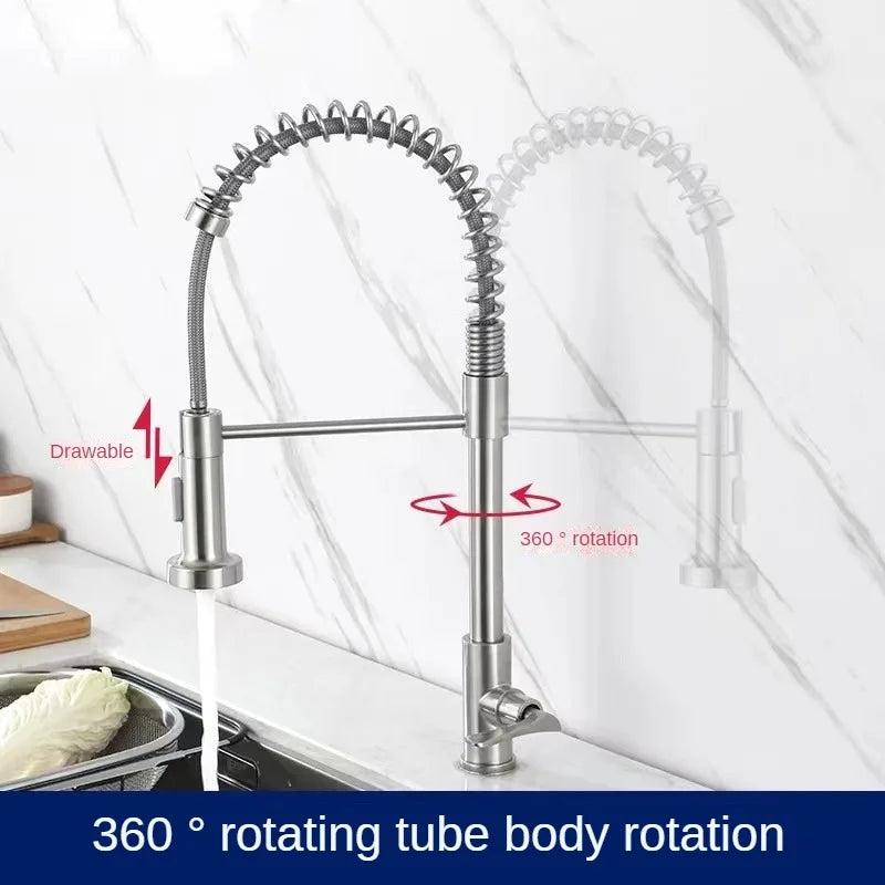 Kitchen Wall Faucet Deck Mounted Single Cold Tap 360 Degree Rotation Stream Sprayer Nozzle Sink Taps Batidora  Grifo Cocina