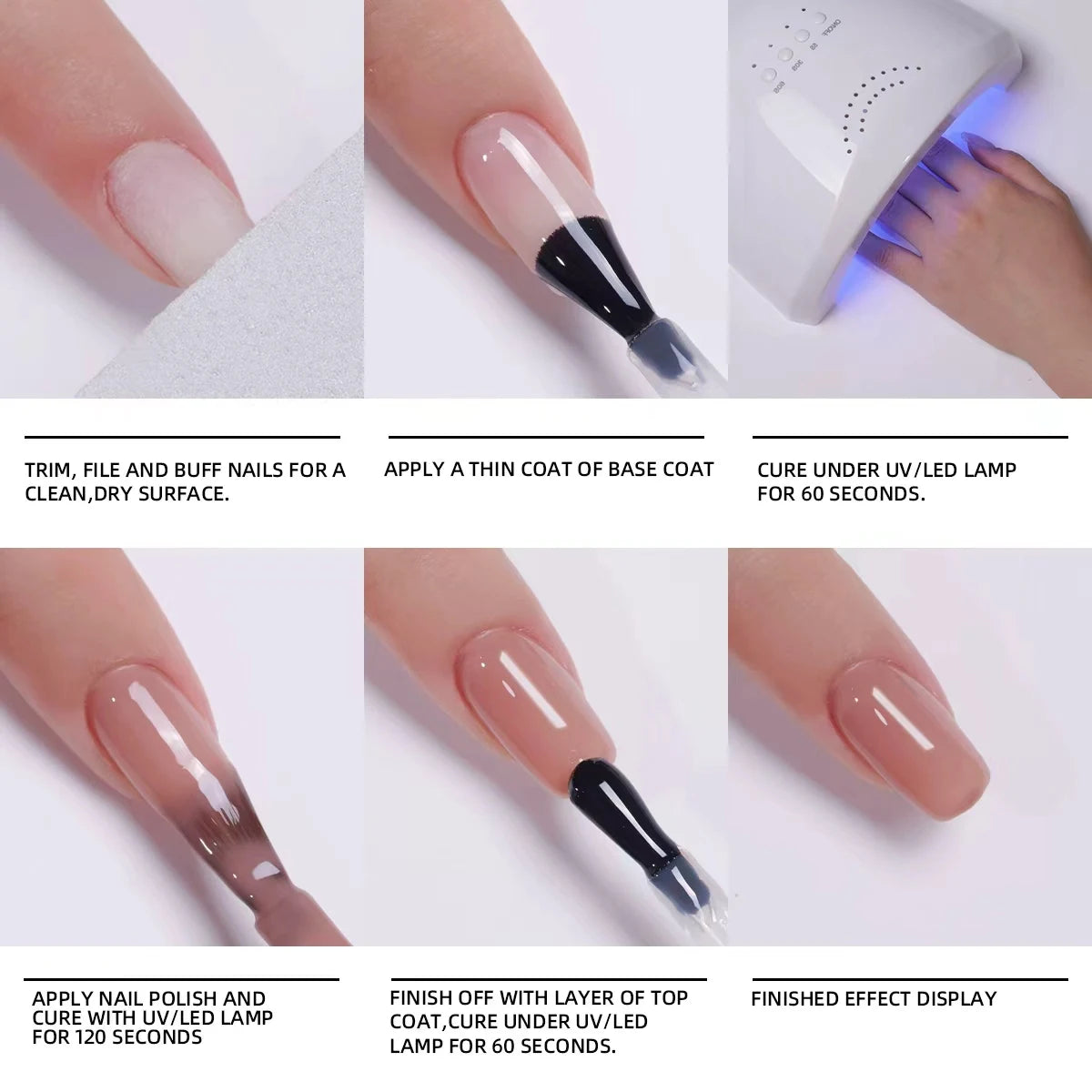 1pc Professional Nude Pink Nail Gel Long Lasting Sheer Gel Polish with High Gloss Finish Off for UV/LED Lamp