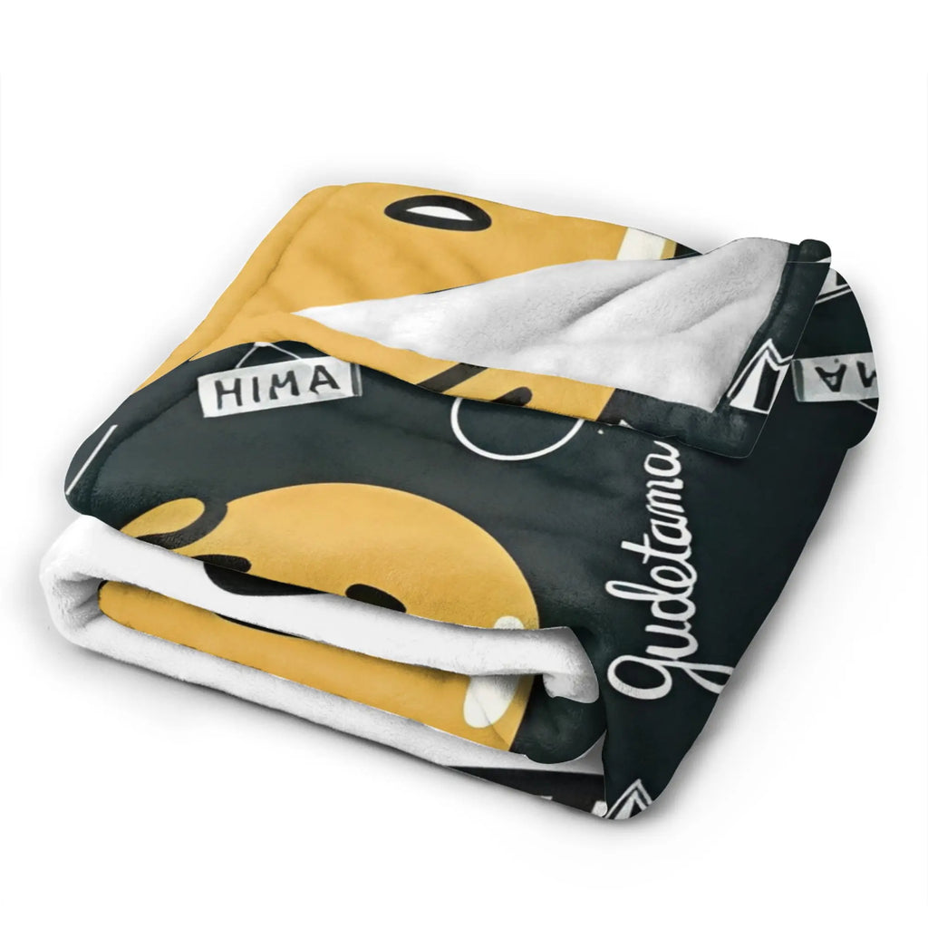 Gudetama  Cartoon Lazy Egg  Blanket Fleece All Season  Breathable Lightweight Throw Blankets for Sofa Office Quilt