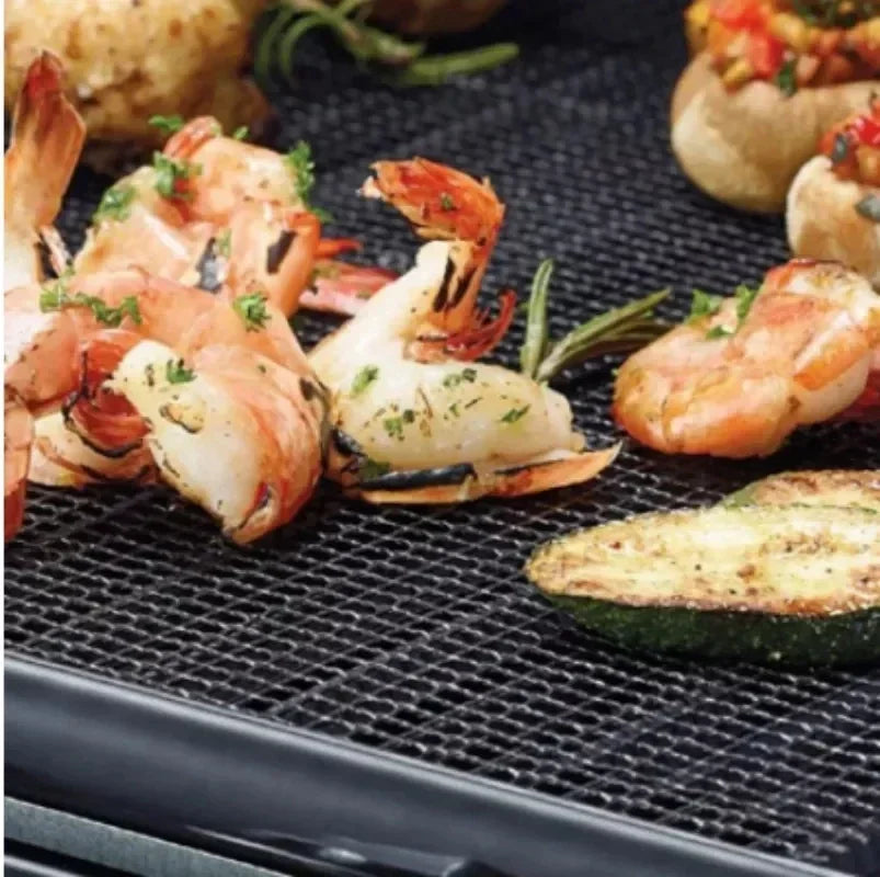 Bbq Barbecue PTFE Mesh Mat, Fiberglass Mesh, Non-stick Grill Liner, Barbecue Mesh Sheet Accesorios Camping Bbq Grill Mat
