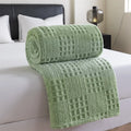 Solid color taffle waffle jacquard blanket multi-functional comfortable cotton velvet blanket nap blanket
