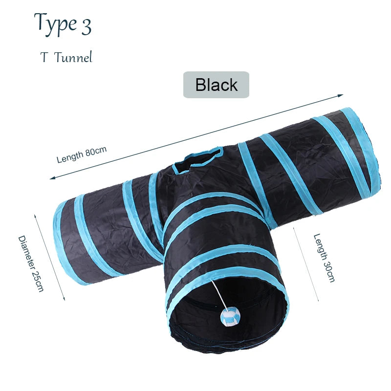 Foldable Sphynx Cat Tube Tunel Para Gato Shape I S T X Pet Tunnel Toy for Cats Gatos Funny mascotas Accessories Katten Supplies