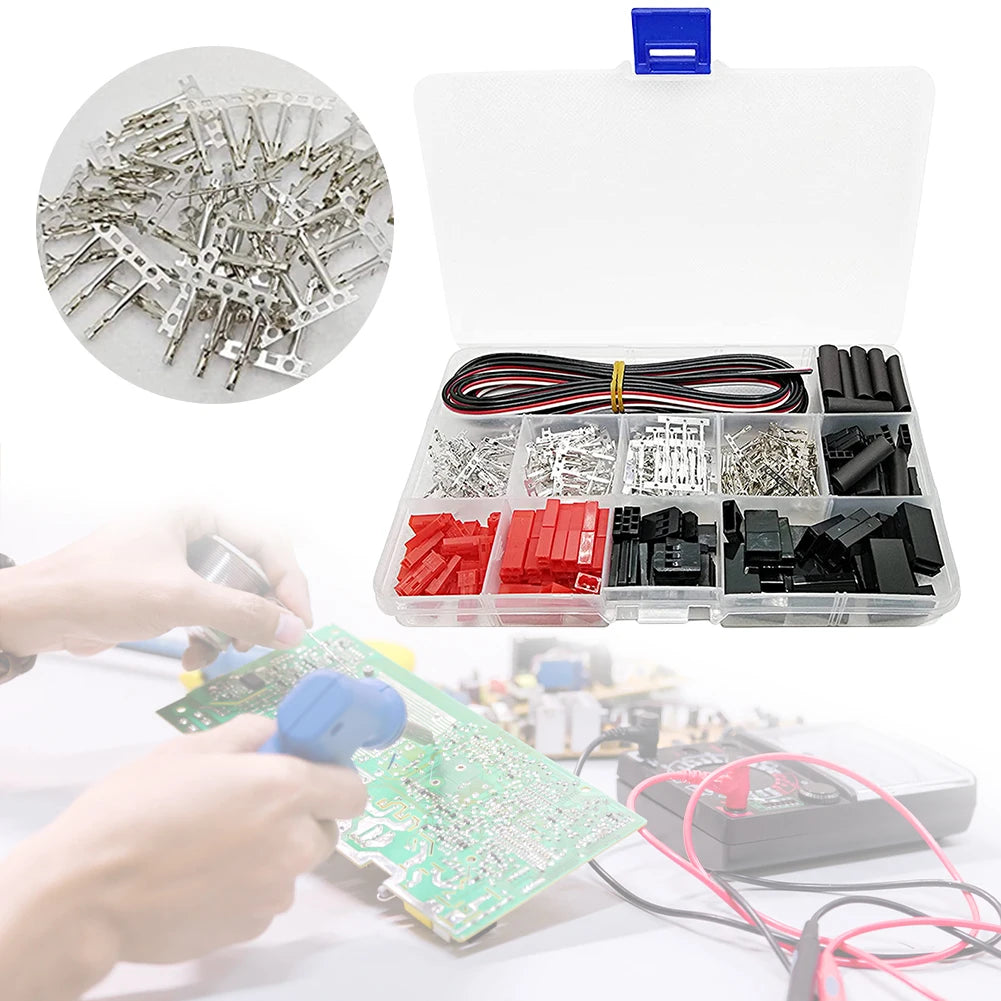 400pcs Crimp Terminal Connector 22AWG Wire for JR JST SYP Futaba Servo Extension Cable Connector for RC Robot Airplane Car Servo