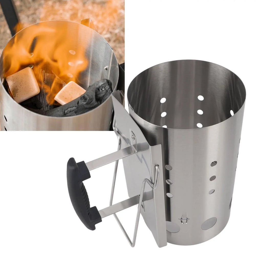 Charcoal Bucket Charcoal Ignition Charcoal Bucket Barbecue Stove Igniter Outdoor Barbecue Stove Ignition Cylinder For Camping