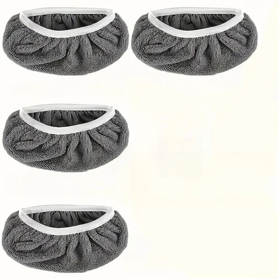 4 Green/white/gray Mop Cloths, Mop Head Replacement Cloth, Suitable for Flat Cleaning, Wet and Dry Mop Dual-use