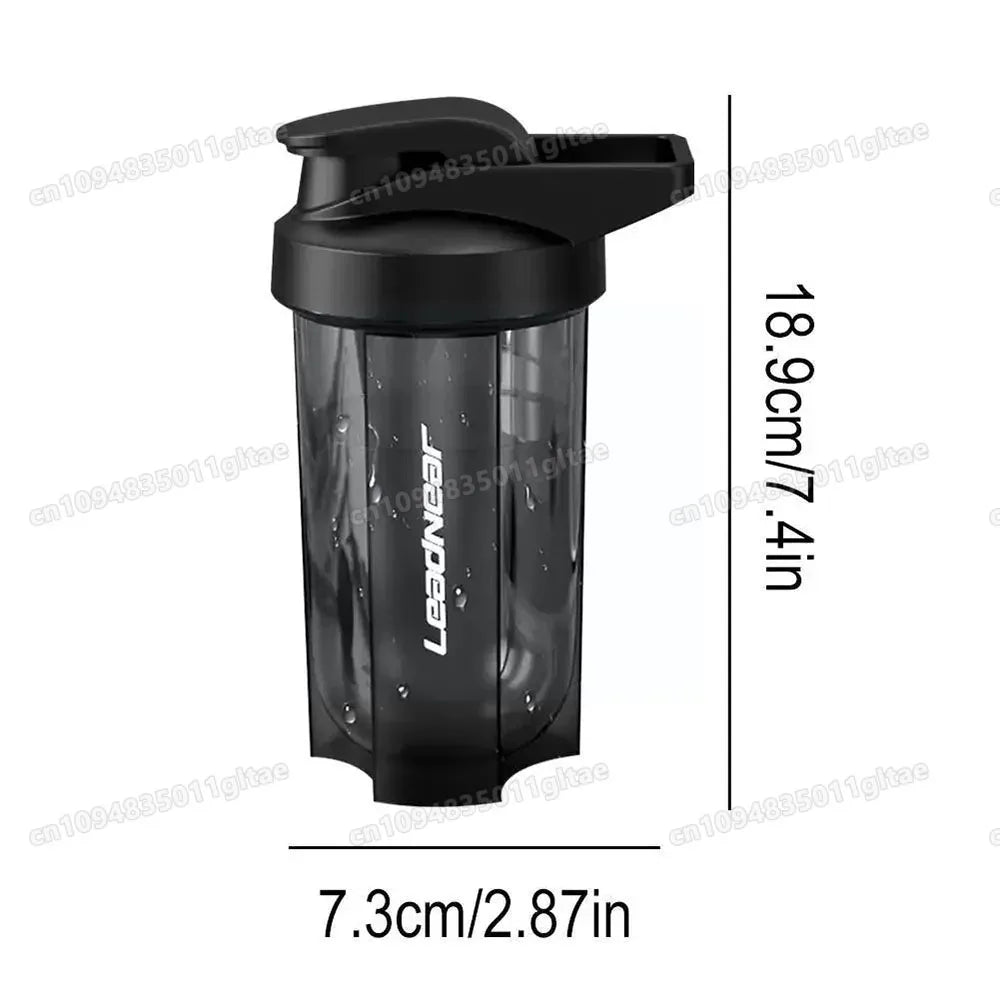 500ML Portable Protein Powder Shaker Bottle Leak Proof Water Bottle For Gym Outdoor Fitness Training Sport Mixing Cup With Scale