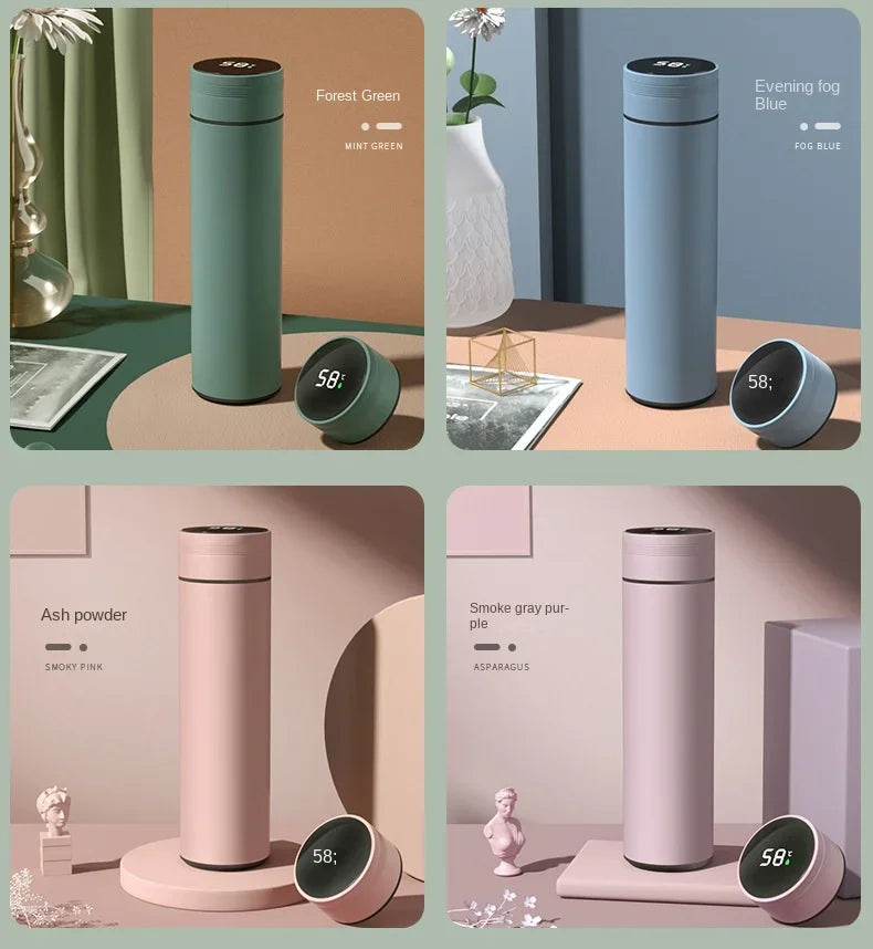 Outdoor Smart Thermos Cup 304 Stainless Steel Smart Temperature Display Waterproof Double-wall Vacuum Thermos Cup