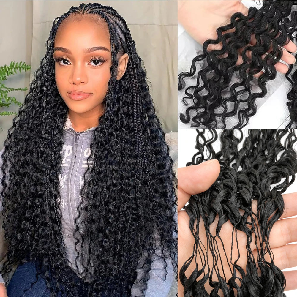 Crochet Human Hair Deep Wave Kinky Straight Curly Feather Crochet Hair Extensions 100% Brazilian Human Hair 24 Inch for Women