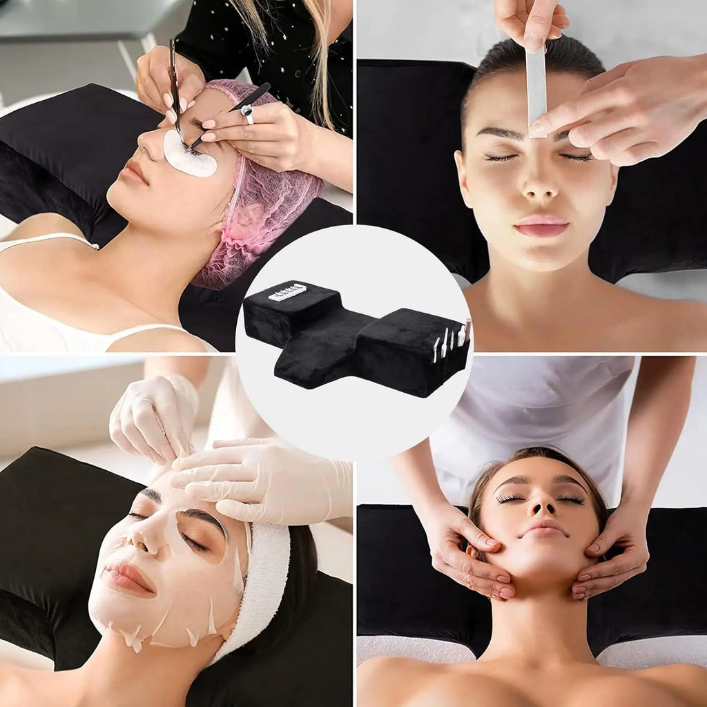 Lash Pillow for Eyelash Extension Memory Foam Ergonomic Curve Improve Cervical Soft Salon Pillows Makeup Lash Extension Supplies